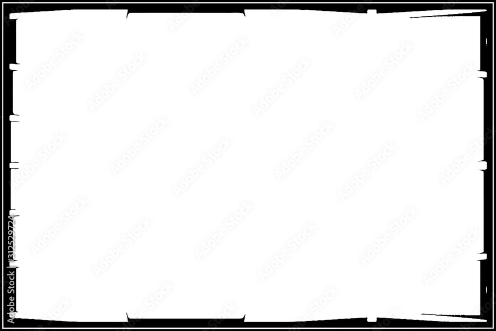 Frame black on white background in grunge style Frame black on white background in grunge style