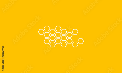 abstract honeycombs design vector illustration.