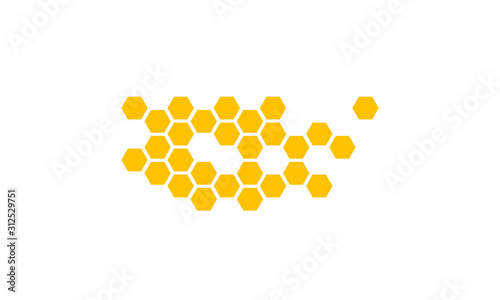 abstract honeycombs design vector illustration.
