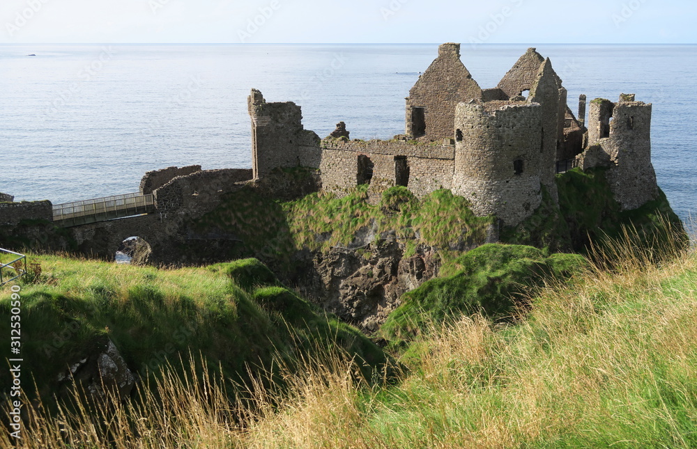 Duncluce castle ruins in Northern Ireland near Portrush