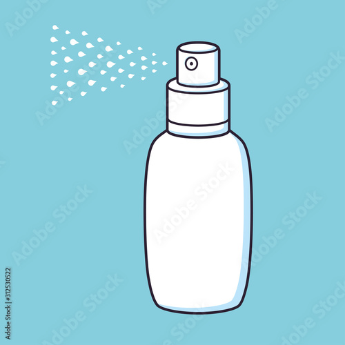 White spray bottle vector