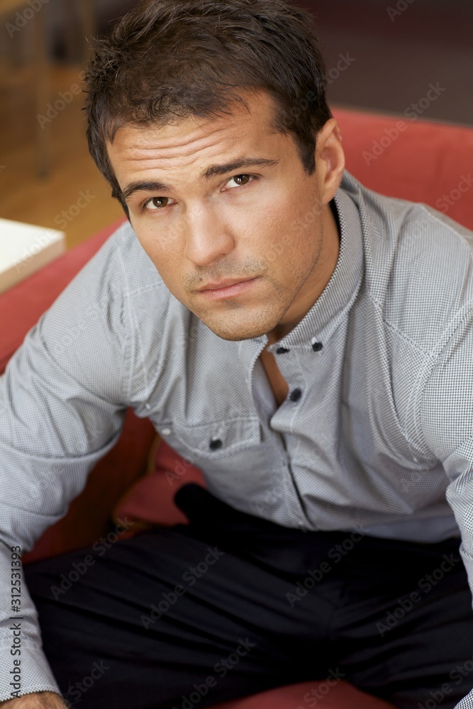 Obraz premium Portrait of young man contemplating