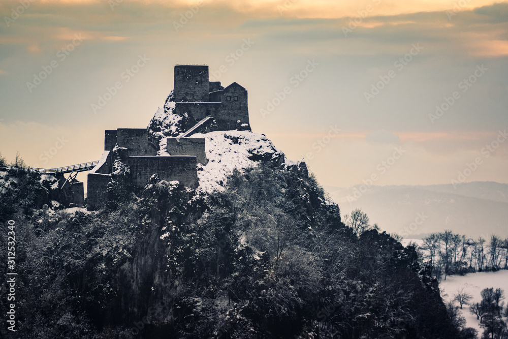 Obraz premium old castle in the mountains