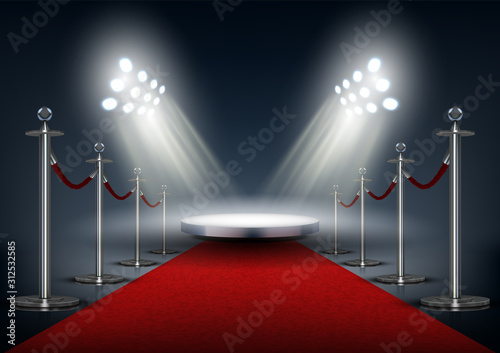 Vip Event Red Carpet With Round Stage