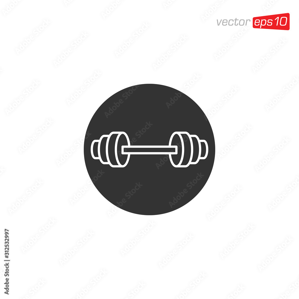Barbell Icon Logo Design Vector Barbell Icon Logo Design Vector