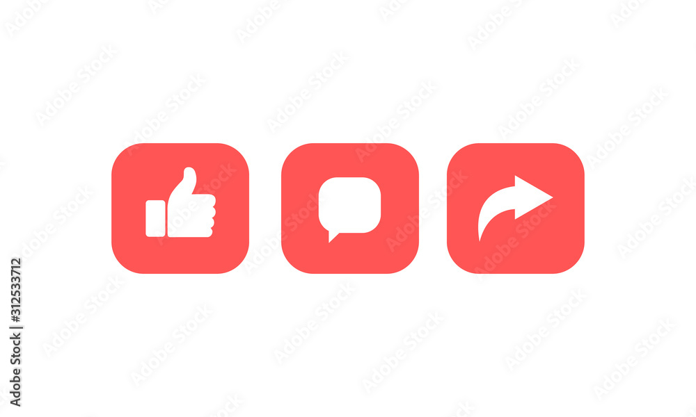 Like Comment Share icon design . Vector illustration. Like Comment Share icon design . Vector illustration.