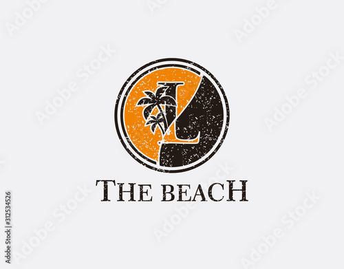 L Palm Beach Logo, Circle L Icon Logo