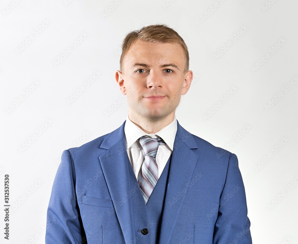 Portrait of young man isolated on white background Portrait of young man isolated on white background