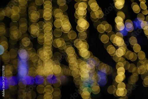Blurred night light bokeh background