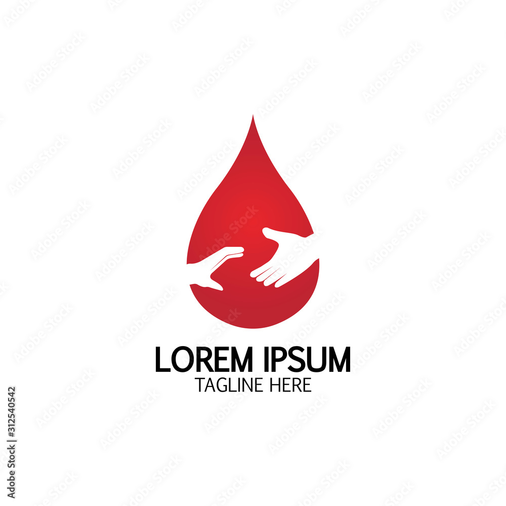 Health care&Blood donation logo icon design template Health care&Blood donation logo icon design template
