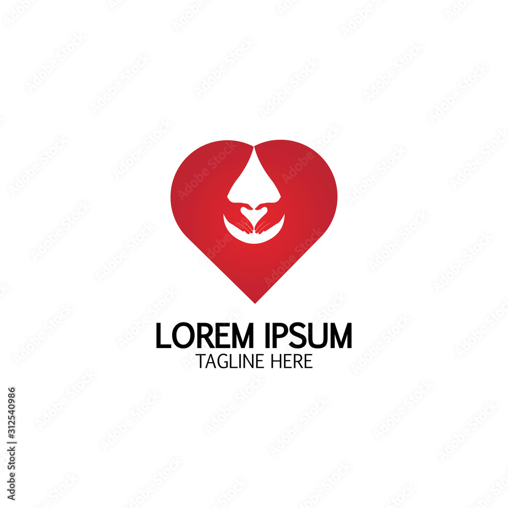 Health care&Blood donation logo icon design template
