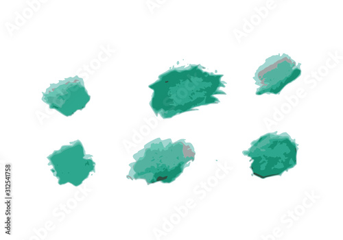 Watercolor brush illustration design with isolation background