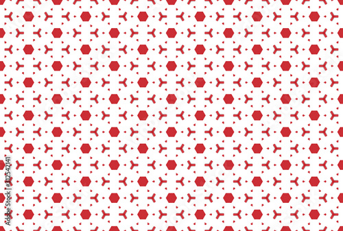 Seamless geometric pattern design illustration. Background texture. Used gradient in red, grey, white colors.
