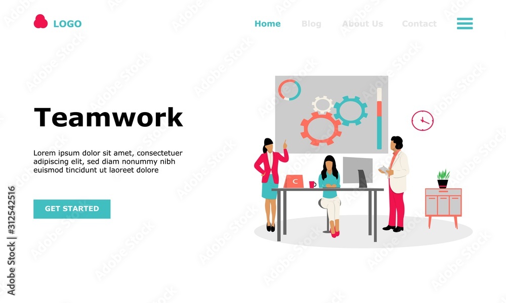 Business Teamwork Vector Illustration Concept , Suitable for web landing page, ui,  mobile app, editorial design, flyer, banner, and other related occasion