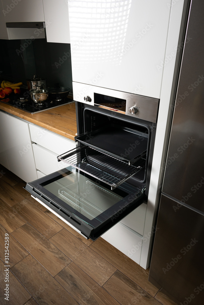 Fototapeta premium Modern stainless steel electric oven