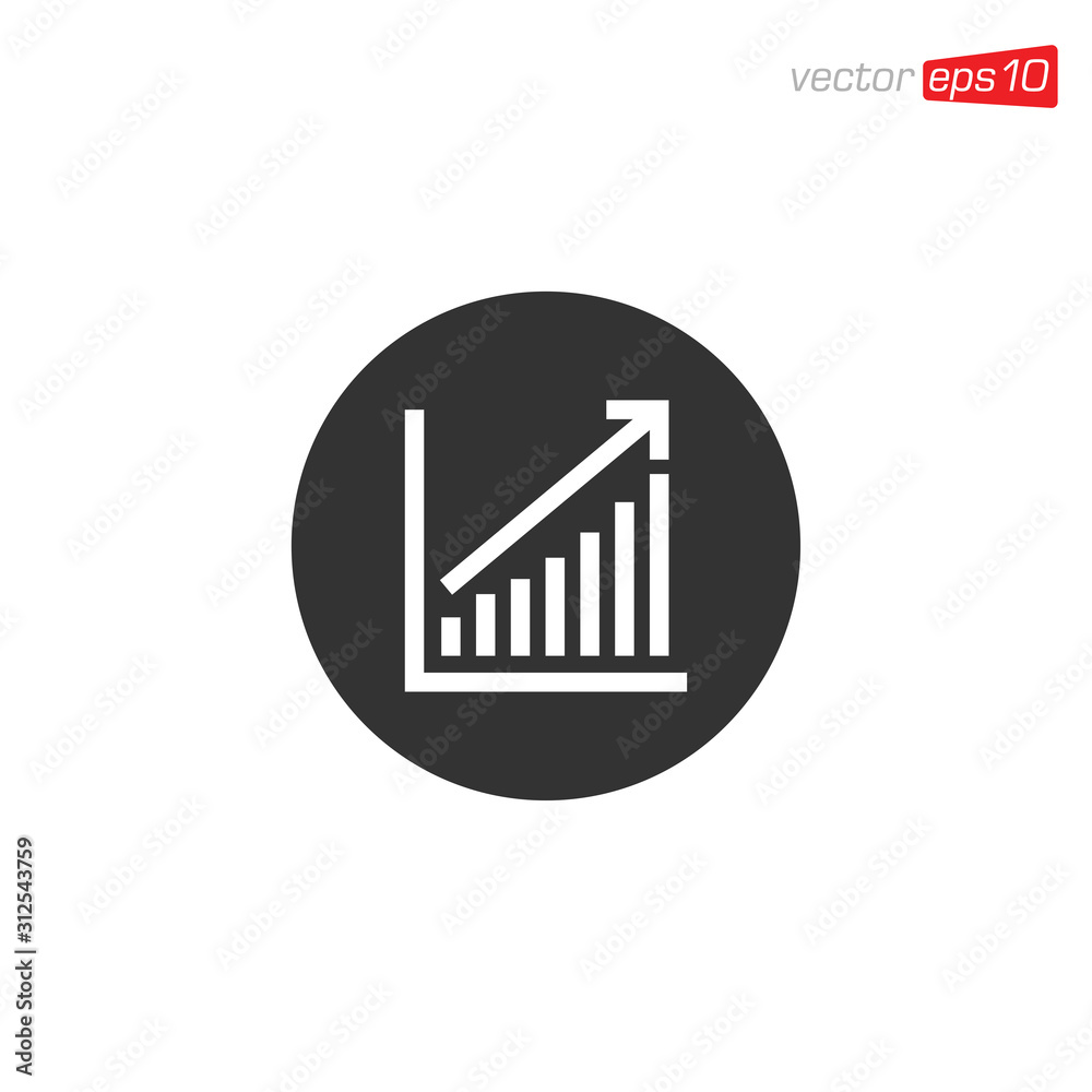Growth Up Chart Icon Design Template Growth Up Chart Icon Design Template