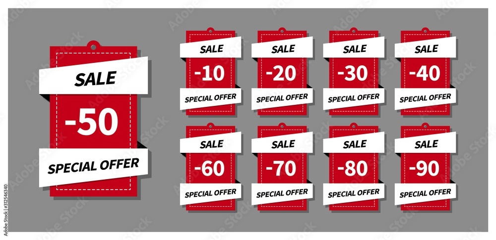 Vector sale tags template for use in web print and marketing Modern Vector sale tags template for use in web print and marketing Modern