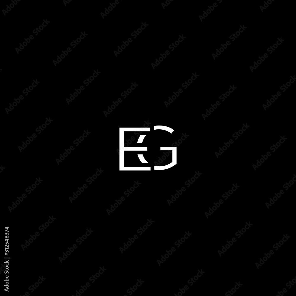 Unique modern minimal EG initial based letter icon logo Unique modern minimal EG initial based letter icon logo