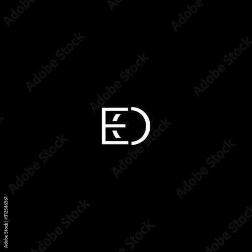 Unique modern minimal EO initial based letter icon logo photo