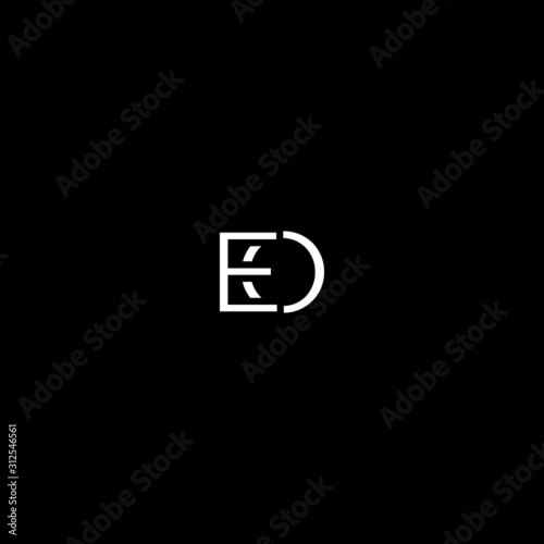 Unique modern minimal EO initial based letter icon logo