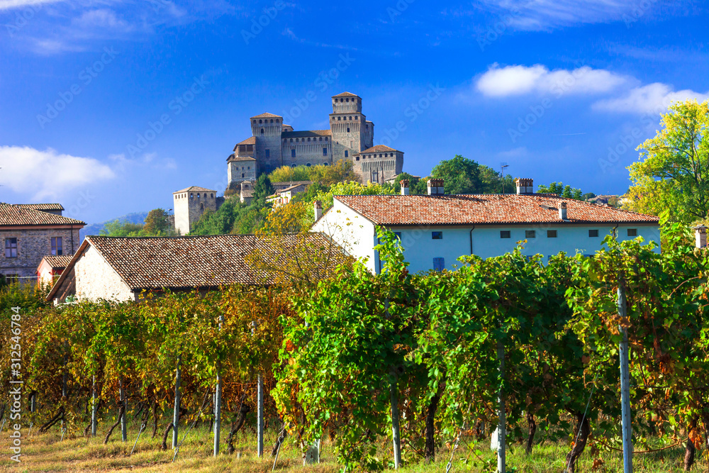 Beautiful medieval castles of Italy - Torrechiara in Emilia-Romagna