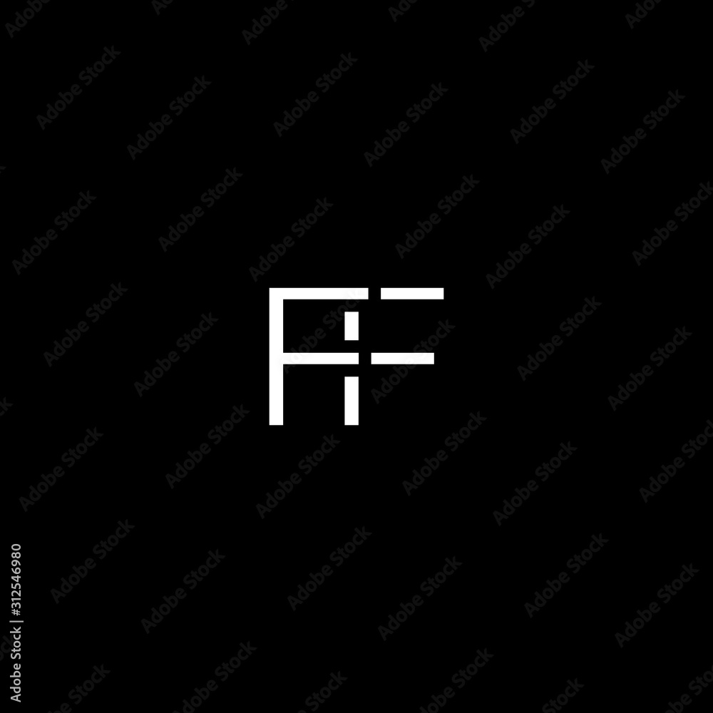 Modern trendy minimal FF initial based letter icon logo