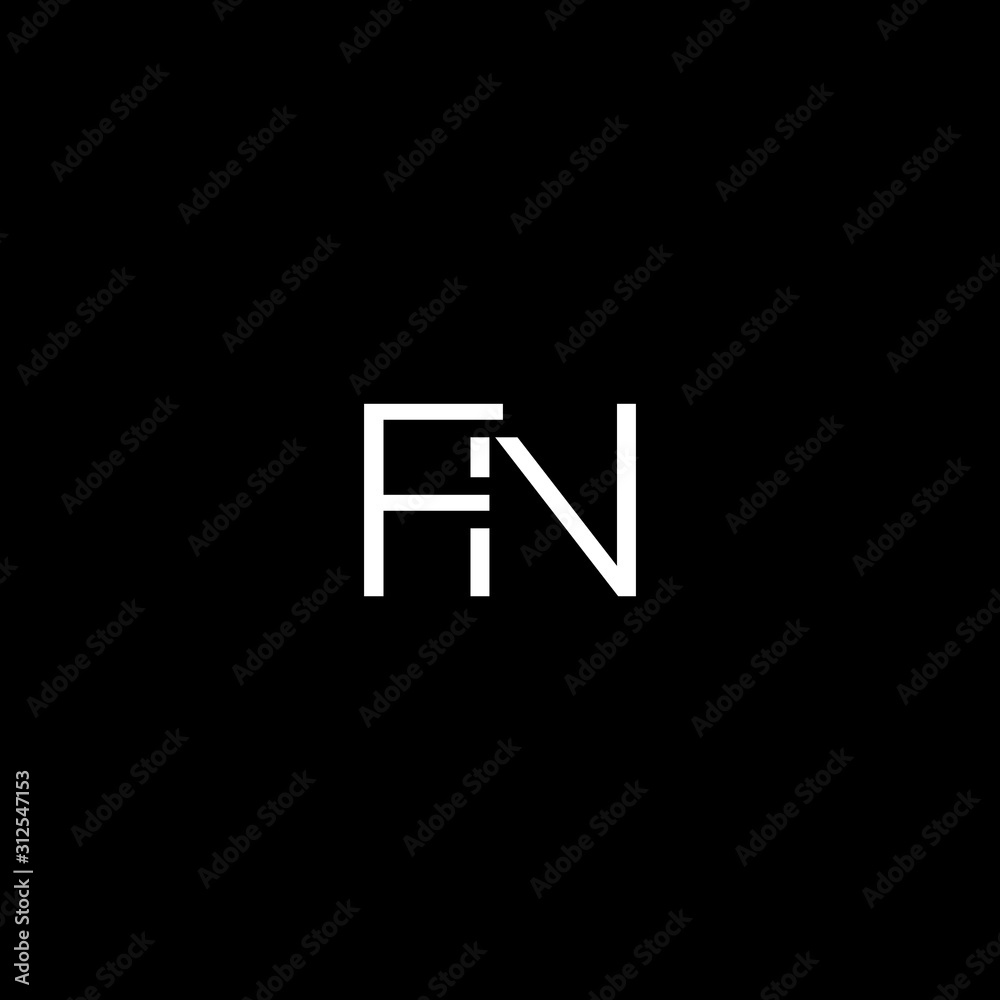 Unique modern artistic FN initial based letter icon logo Unique modern artistic FN initial based letter icon logo
