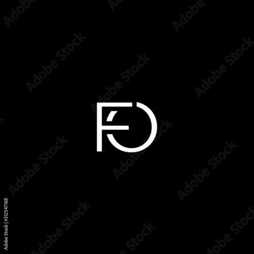 Unique modern artistic FP initial based letter icon logo