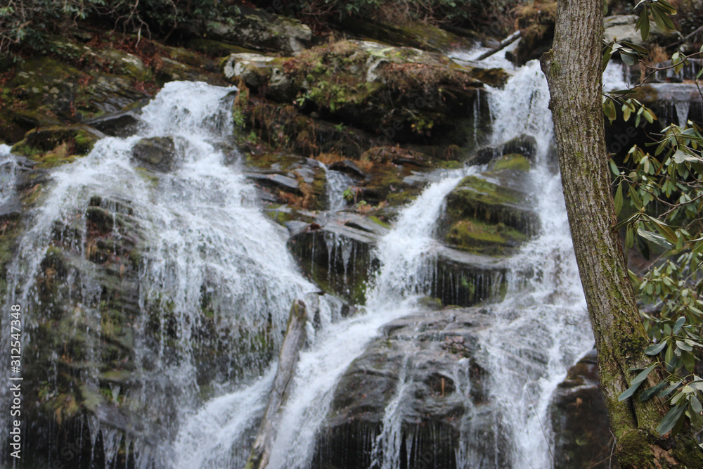 Fototapeta premium double waterfall