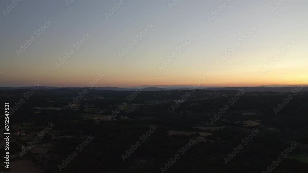 Aerial view of a sunset on the misty moutains. Aerial view of a sunset on the misty moutains.