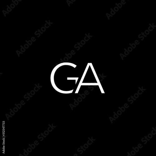 Unique modern artistic GA initial based letter icon logo