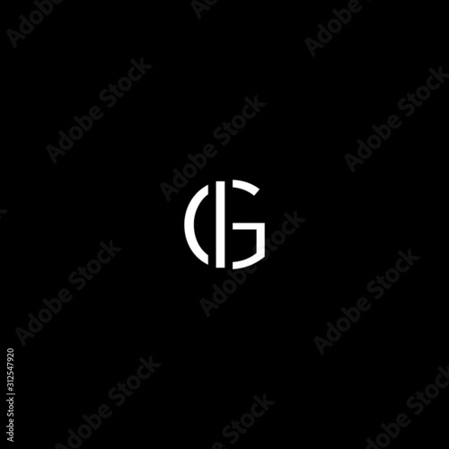 Unique modern artistic GI initial based letter icon logo