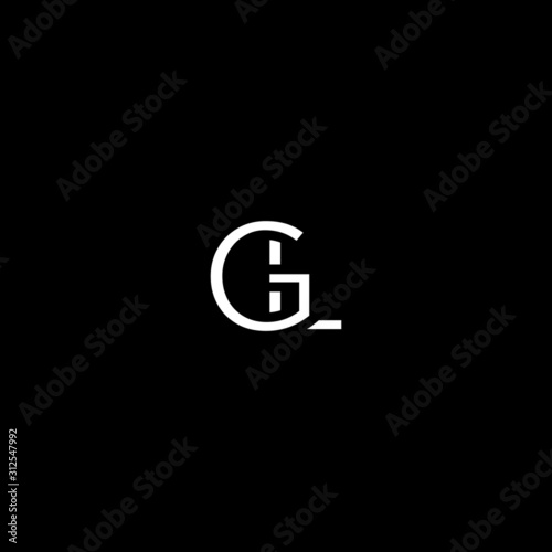 Unique modern artistic GL initial based letter icon logo