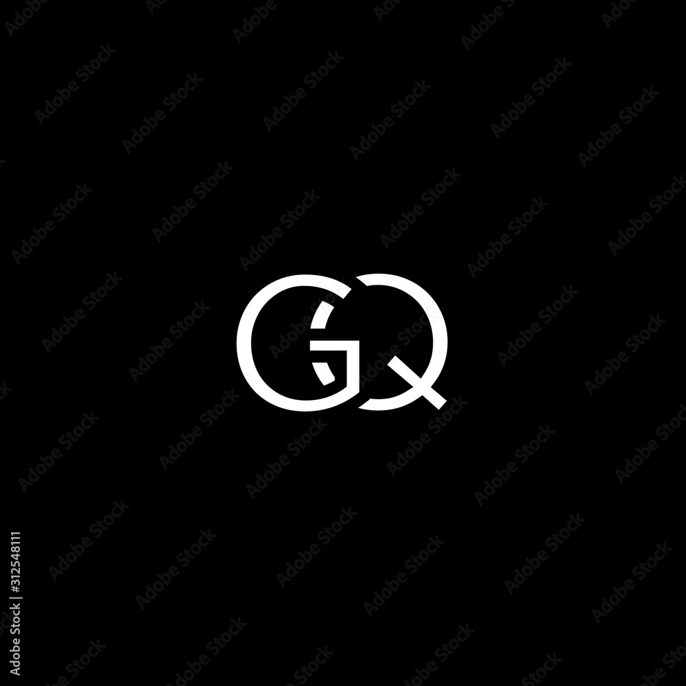 Unique modern artistic GQ initial based letter icon logo