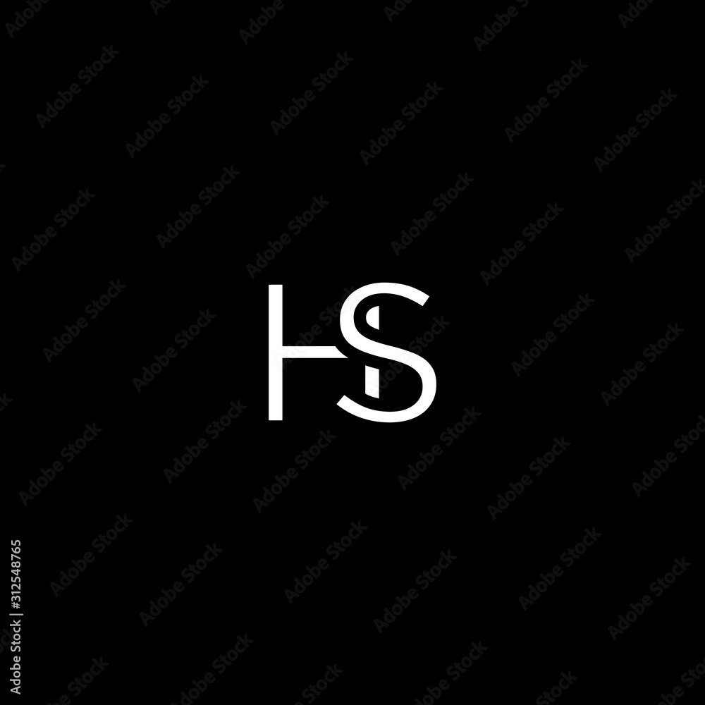 Unique modern artistic HS initial based letter icon logo Unique modern artistic HS initial based letter icon logo
