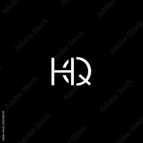 Unique modern artistic HQ initial based letter icon logo