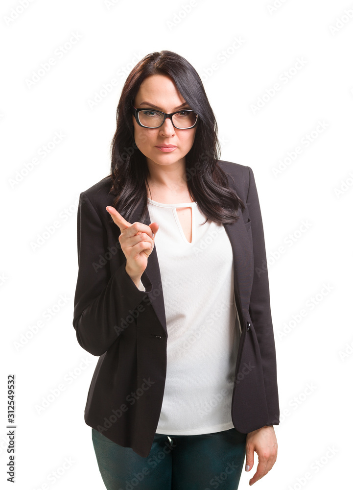 Portrait of wonderful business woman on white background Portrait of wonderful business woman on white background
