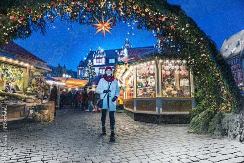 young woman on the Christmas Market of Coburg © Val Thoermer