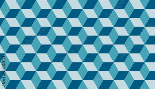 Abstract blue polygon background, seamless geometric digital mosaic pattern, vector illustration