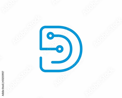 Abstract Letter D Logo Design Template 001