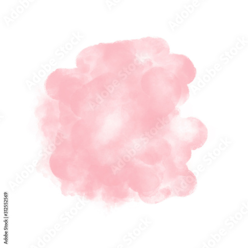 Fotografija Pink Texture Isolated On A White Background Hand Drawn Illustration