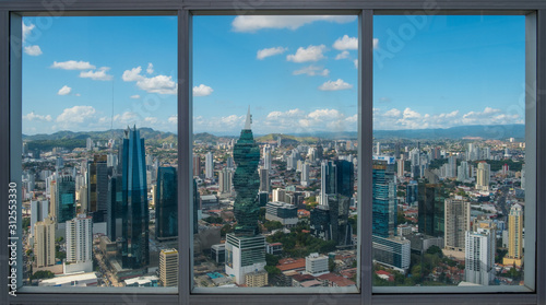 Photography The view from Hard Rock Hotel on skyline of Panama City, March, 2019