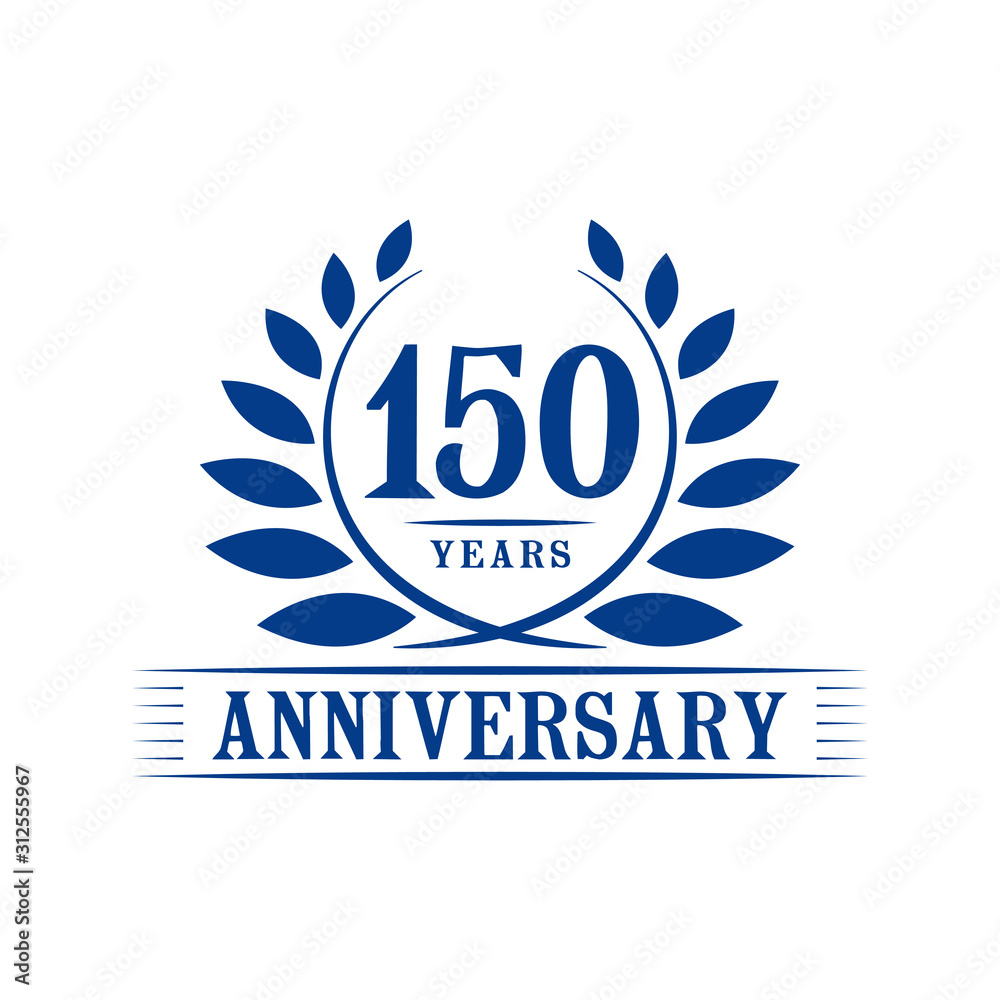 150 years logo design template. One hundred fiftieth anniversary vector and illustration. 150 years logo design template. One hundred fiftieth anniversary vector and illustration.
