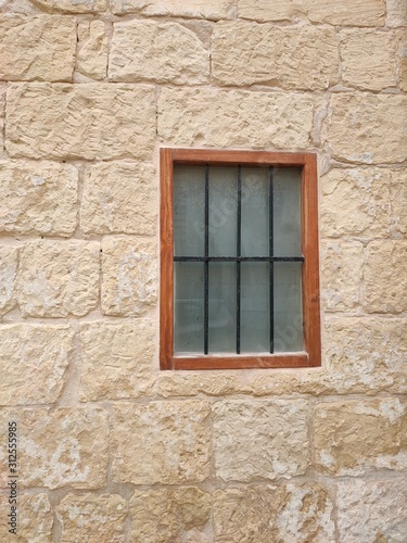 Texture of wall with old window