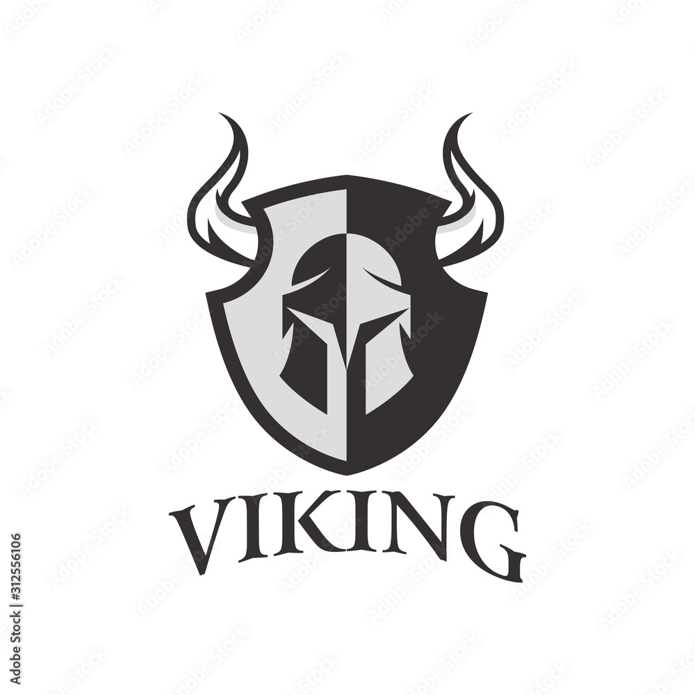viking logo vector graphic abstract template