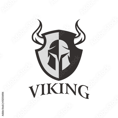 viking logo vector graphic abstract template
