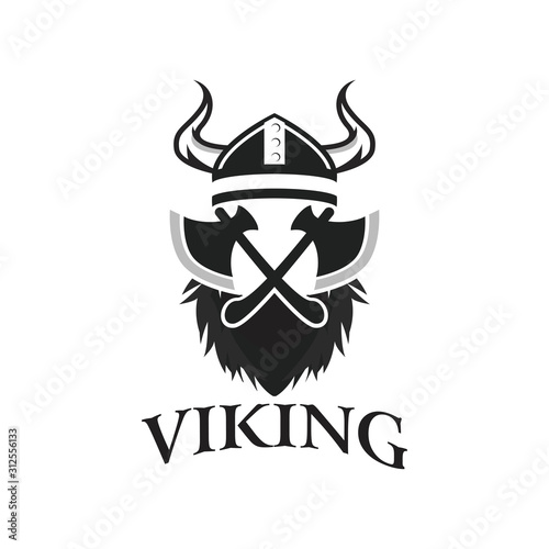 viking logo vector graphic abstract template