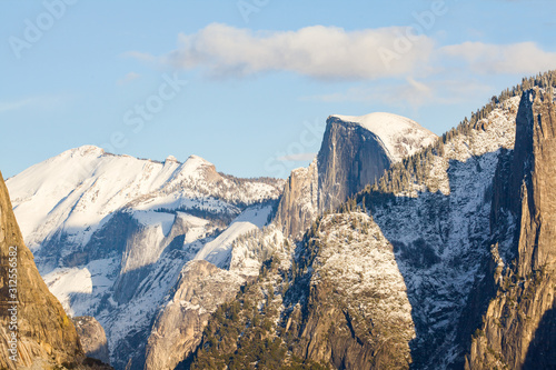 Yosemite National Park Half Dome Winter Snow