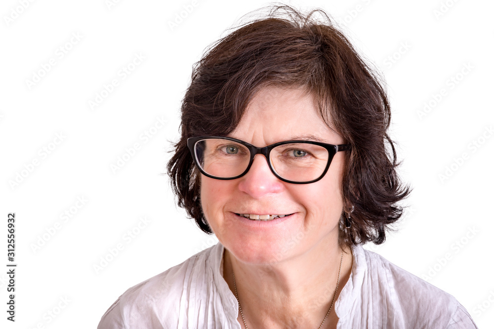 Woman with glasses