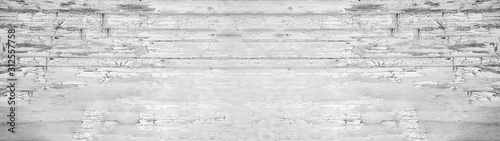 old white painted exfoliate rustic bright light wooden texture - wood background panorama banner shabby